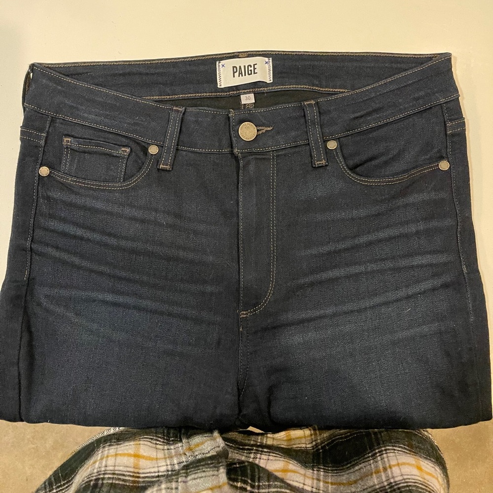 Paige Ultra Skinny Jeans Dark Indigo - HOXTON